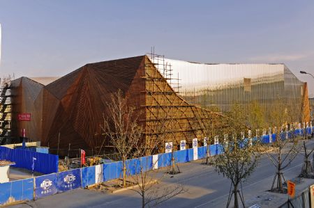 Photo taken on Dec. 6, 2009 shows the Canada Pavilion in the World Expo Park in Shanghai, east China.[Guo Changyao/Xinhua]