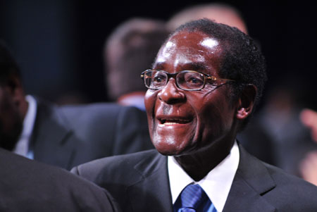 Zimbabwean President Robert Mugabe attends the opening ceremony of the high-level segment of UN Climate Change Conference in Copenhagen, capital of Denmark,Dec. 15, 2009.(Xinhua/Wu Wei)