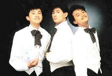 Taiwan pop idol band 'The Little Tiger' (from left to right) Alec Su, Nicky Wu and Julian Chen. 