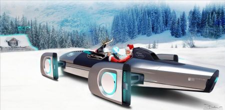 Santa Claus always comes to your house by sled. In order to be a more effective gift deliverer, Santa decide to upgrade his driving machine in this Christmas. New sled No. 1: The concept sports car of Land Rover, which equipped 3D-navigator. Santa can even hand the gifts out with Laser-guidance controller!(Photo Source: english.cri.cn)