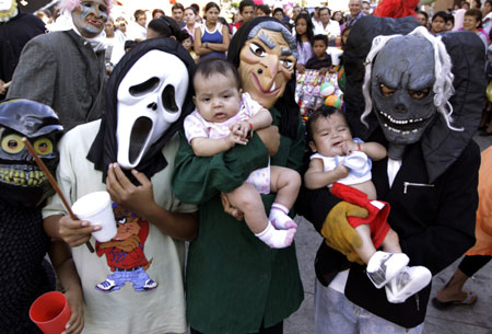 Children dressed as 