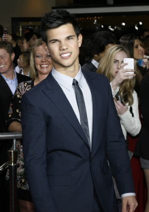 Actor Taylor Lautner, star of the new film "The Twilight Saga: New Moon" poses at the film