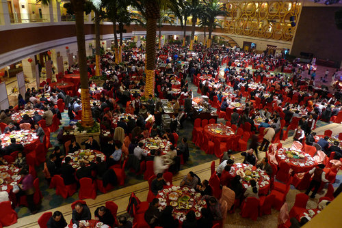 A general view of the wedding reception[Photo/CFP]