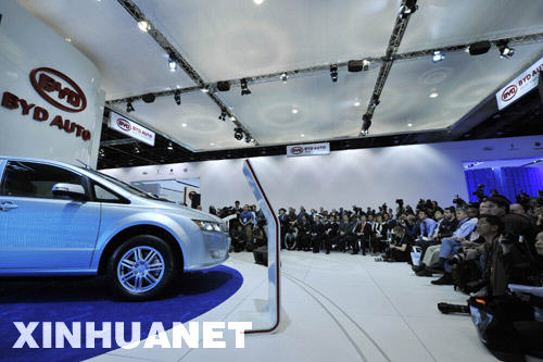 BYD Auto's e6 is presented during the 2010 North American International Auto Show (NAIAS) at Cobo center in Detroit, Michigan, U.S.A., Jan 11, 2010.