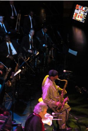 Jazz artist Yusef Lateef (wearing a cab) performs during the National Endowment for the Arts (NEA) Jazz Masters Fellowships award ceremony and concert at Lincon Jazz in New York, the United States, Jan. 12, 2010. The NEA Jazz Masters awards are the highest honors that the federal government bestows upon jazz musicians. These fellowships are given in recognition that this magnificent art form, so profoundly based in American culture, is one of America's greatest gifts to the world. 