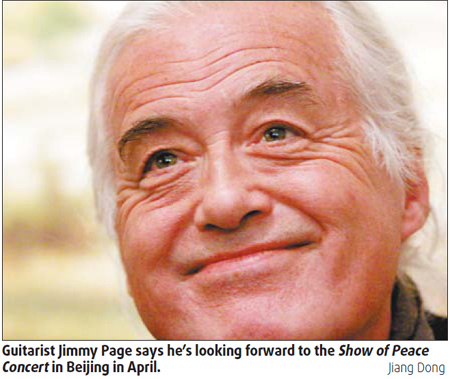 Jimmy Page hits high note on Peace Concert