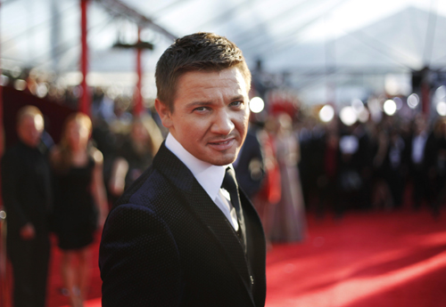 Actor Jeremy Renner from the film 'The Hurt Locker' poses on the red carpet at the 16th annual Screen Actors Guild Awards in Los Angeles January 23, 2010. 