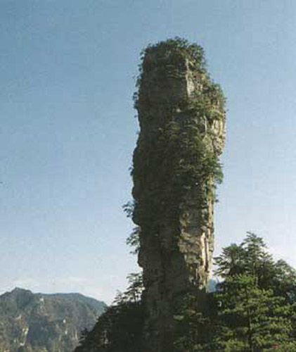 The core area of the World Natural Heritage Wulingyuan Scenic Zone in Zhangjiajie City, Hunan Province. 