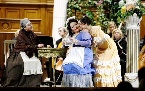 Russian and Chinese artists perform Pyotr Illyich Tchaikovsky's opera 'Eugene Onegin' in Moscow, capital of Russia, Jan. 25, 2010. 