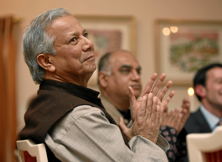 Muhammad Yunus, Managing Director, Grameen Bank, Bangladesh, is captured during the Social Entrepreneurs Opening Dinner of the Annual Meeting 2010 of the World Economic Forum in Davos, Switzerland, January 26, 2010 at the Hotel Schweizerhof. [WEF]