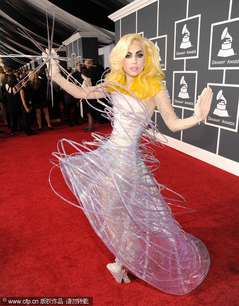 Lady Gaga arrives at the 52nd Annual GRAMMY Awards held at Staples Center on January 31, 2010 in Los Angeles, California. The 52nd Annual GRAMMY Awards - Red Carpet Staples Center Los Angeles, CA United States January 31, 2010. 