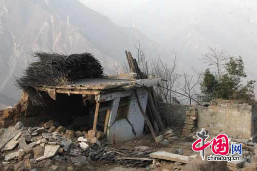 The old Luobo Village was destroyed by the earthquake.