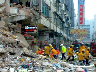 A five-storey apartment building in Hung Hom of Hong Kong collapsed all of a sudden Friday afternoon, local media reported.  