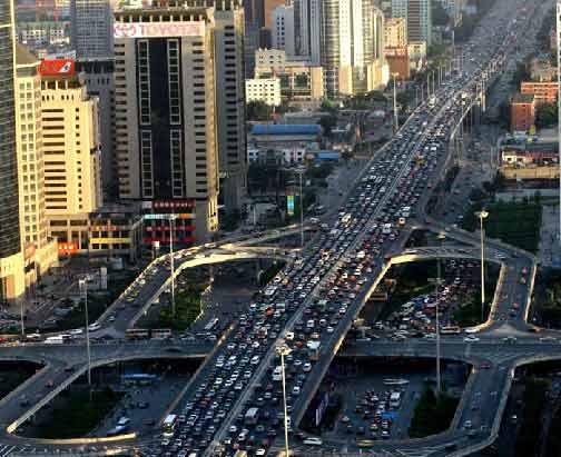 Traffic jam in Beijing