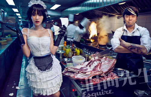 Taiwan&apos;s popular talk show co-hosts Kevin Tsai and Dee Hsu share the cover of the &apos;Esquire&apos; magazine&apos;s latest issue. [sina.com/Esquire]