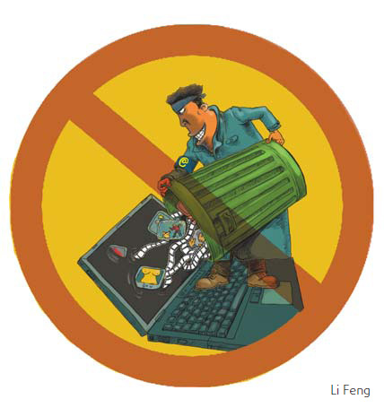 Let law take its course to keep the Web clean.[China Daily]