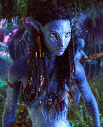 Actress Zoe Saldana's portrayal of the main female character in 'Avatar,' Neytiri, who explains the alien race of the film.