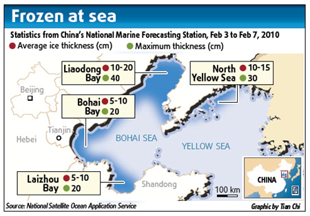 Cold front forecast to worsen sea ice problem