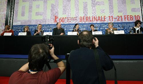 Jury members of the Berlinale attend the press conference in Berlin, capital of Germany, Feb. 11, 2010. Members of the jury of the 60th edition of the Berlinale Film Festival attended the press conference on Thursday.