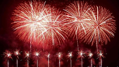 Fireworks illuminating party held in Dalian