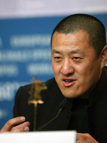 Director Ding Sheng attends a press conference for the Chinese film 'Little Big Soldier' during the 60th Berlinale International Film Festival in Berlin, capital of Germany, Feb. 16, 2010. 