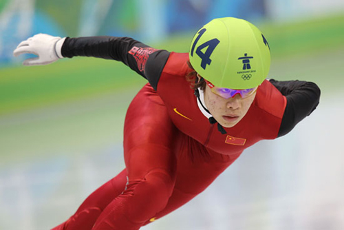 Zhou Yang of China won the women's 1500 meters short track speed skating gold medal at the Vancouver Olympic Winter Games on Saturday. 