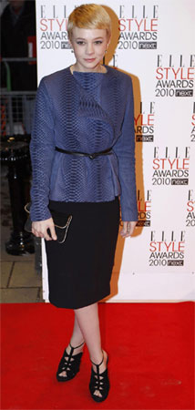 Actress Carey Mulligan arrives for the Elle Magazine style awards in central London, February 22, 2010.