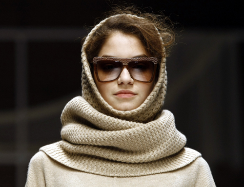 A model presents a creation as part of the Laura Biagiotti Fall/Winter 2010/11 Women's collection during Milan Fashion Week March 1, 2010. 