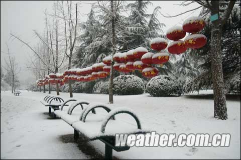 Snow enveloped seven cities in Shandong on Sunday and Monday.