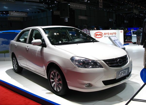 BYD G3 at the 80th Geneva International Motor Show yesterday in Geneva, Switzerland. [CFP]