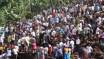 Landslide aftermath in Uganda