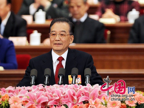 The 11th National People's Congress (NPC), the top legislature of China, starts its third session at the Great Hall of the People in Beijing at 9 a.m. Friday. Premier Wen Jiabao delivers a report on the work of the government at the opening meeting.