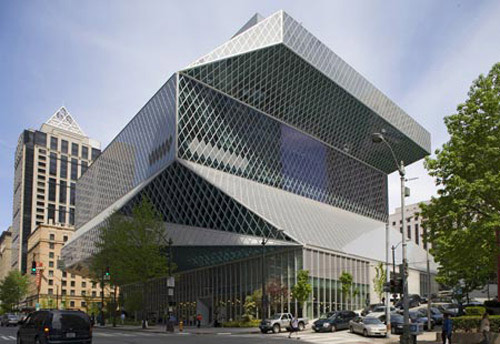 The Seattle Central Library in U.S. The Seattle Central Library is the flagship library of the Seattle Public Library system. It was designed by Dutch architect Rem Koolhaas. [huanqiu.com] 