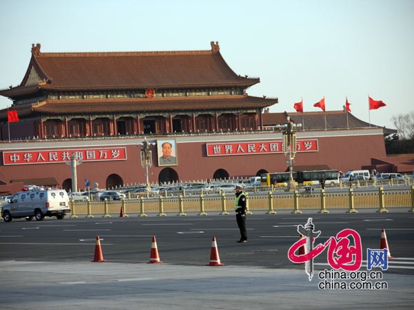 The 11th National People's Congress (NPC), the top legislature of China, starts its third session at the Great Hall of the People in Beijing at 9 a.m. Friday. Premier Wen Jiabao delivers a report on the work of the government at the opening meeting.