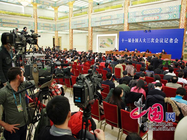 Chinese Foreign Minister Yang Jiechi answers questions during a news conference on the sidelines of the Third Session of the 11th National People's Congress (NPC) at the Great Hall of the People in Beijing, China, March 7, 2010. 