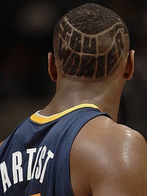 Ron Artest&apos;s changeful hairstyles [Xinhua file photo]