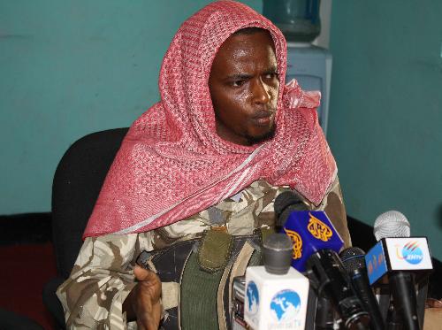 This file picture shows Bare Ali Bare, a senior military commander with Somali insurgent group of Hezbul Islam. He was shot dead by unknown gunmen in the Somali capital Mogadishu on March 9, 2010, insurgent officials confirmed. [Ismail Warsameh/Xinhua]