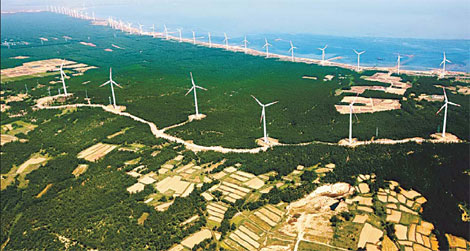 Rongcheng is the coastal province's largest wind power farm.