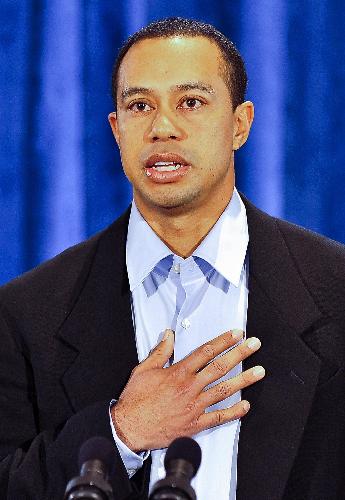 Tiger Woods makes apology for his sex scandals at the headquarters of the U.S. Professional Golfer ' Association of America (PGA) Tour in Ponte Vedra Beach, Florida.(Xinhua/Reuters File Photo)