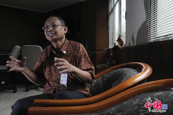 Haryo Soetendro pictured on March 12, 2010, in Jakarta, Indonesia. Haryo Soetendro is President Obama&apos;s Indonesian cousin. The 55-year-old grew up with the young Obama when the future president lived in Jakarta for four years from 1967-1971. The two regularly went on holiday together. [CFP]