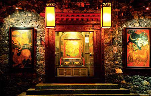 Entrance to the reception area of Songtsam Retreat. [Photo: Global Times]