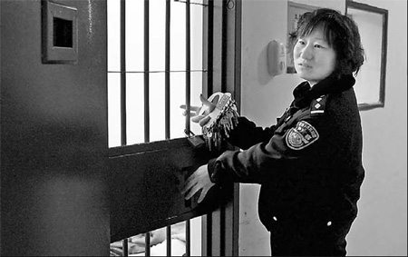 Han Xiaoyun, a 34-year-old guard in Beijing, supervises 100 female detainees at the Changping District Detention Center. 