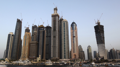 A view of high rise buildings is seen in Dubai March 23, 2010. [Xinhua]