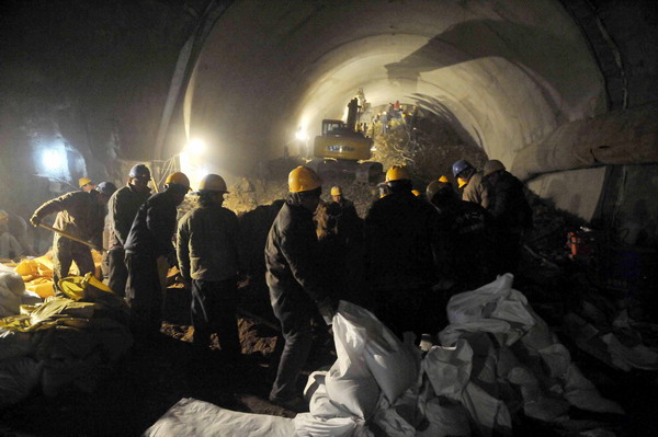 The tunnel collapsed at 2:35 p.m. on March 19 in Zhuozi County of Ulanqab City