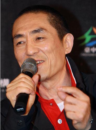 Chinese director Zhang Yimou speaks during a news conference to promote the Turandot opera in Taichung, southeast China's Taiwan, March 27, 2010.