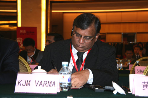 KJM Varma, Correspondent of Press Trust of India (PTI) at the China-India Development Forum held in Beijing on March 30, 2010[China.org.cn]