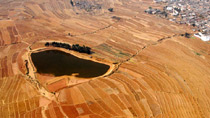 Aerial view of drought-hit areas