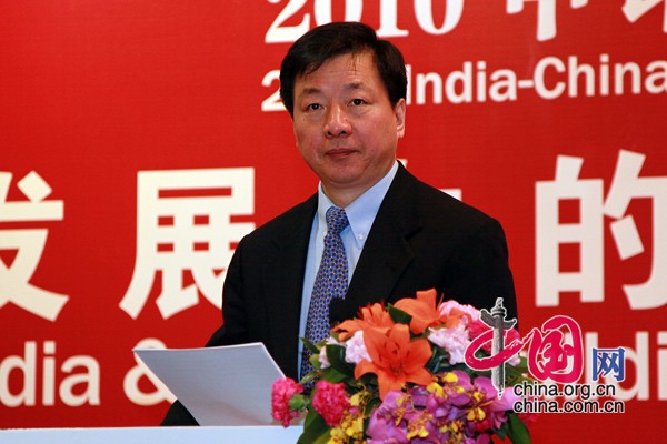 Zhou Mingwei, president of China International Publishing Group (CIPG) speaks at the India-China Development Forum, which is held in Beijing Tuesday morning to mark the 60th anniversary of China-India diplomatic relations.[China.org.cn] 