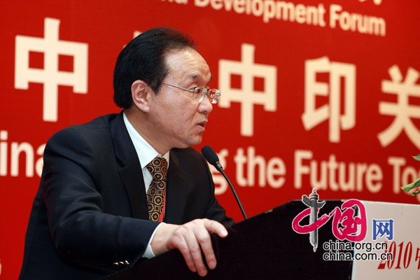 Wang Gangyi, Vice Editor-in-chief of China International Publishing Group (CIPG), at the India-China Development Forum, which is held in Beijing Tuesday morning to mark the 60th anniversary of China-India diplomatic relations.[China.org.cn]