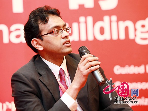 K. Nagaraj Naidu, First Secretary (Economic and Commercial) of the Indian Embassy in China, speaks at the India-China Development Forum, which is held in Beijing on March 30, 2010 to mark the 60th anniversary of China-India diplomatic relations.[China.org.cn] 